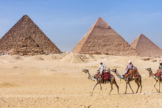 Camel ride in Giza pyramids