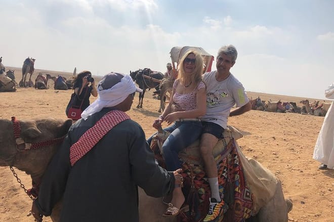 Camel ride at Pyramids of Giza