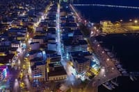 Volos city by night