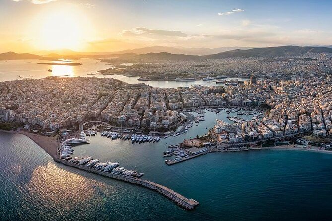 Cruise ship docked at Piraeus Port, ready for passengers arriving from Athens Airport