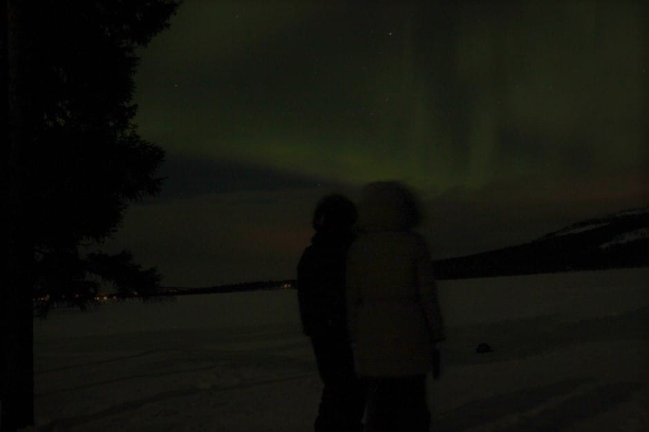 Snowshoeing Under the Auroras 7