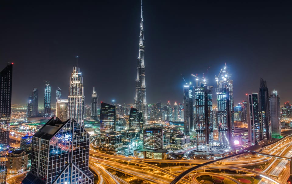 Dubai Night Tour with Burj Khalifa Entry and Skyline Views