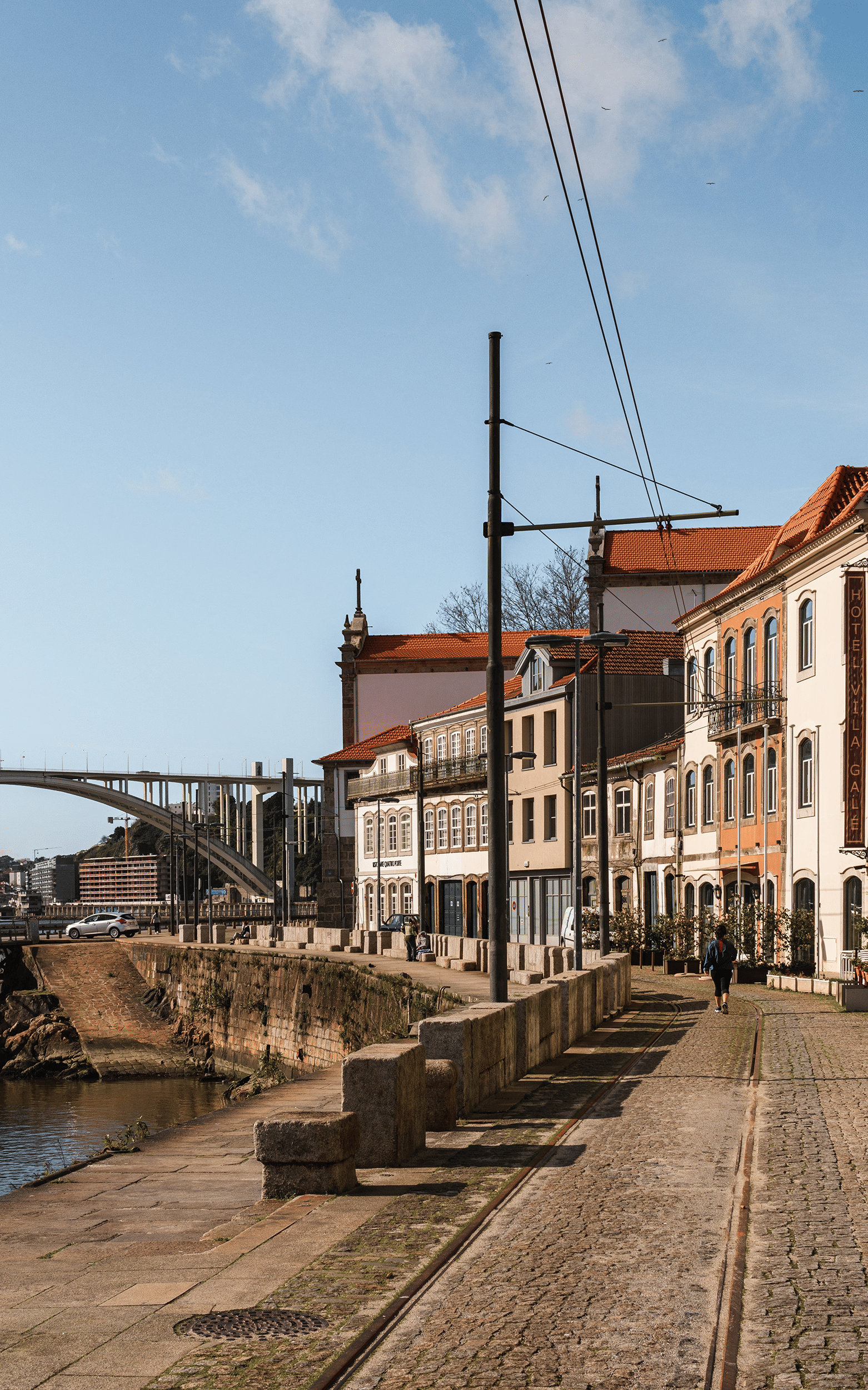 Old stone quay near Porto’s west end.