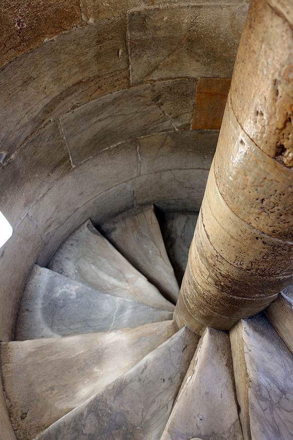 Internal staircase in the Leaning Tower of Pisa