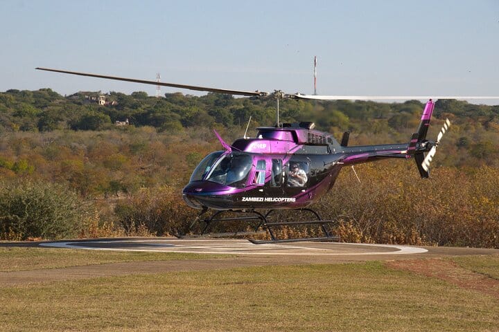 15 minutes scenic helicopter flight above Victoria Falls-Zimbabwe