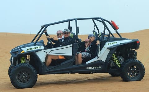 Dubai Dune Buggy Safari with Sandboarding, Camel Ride and Dinner