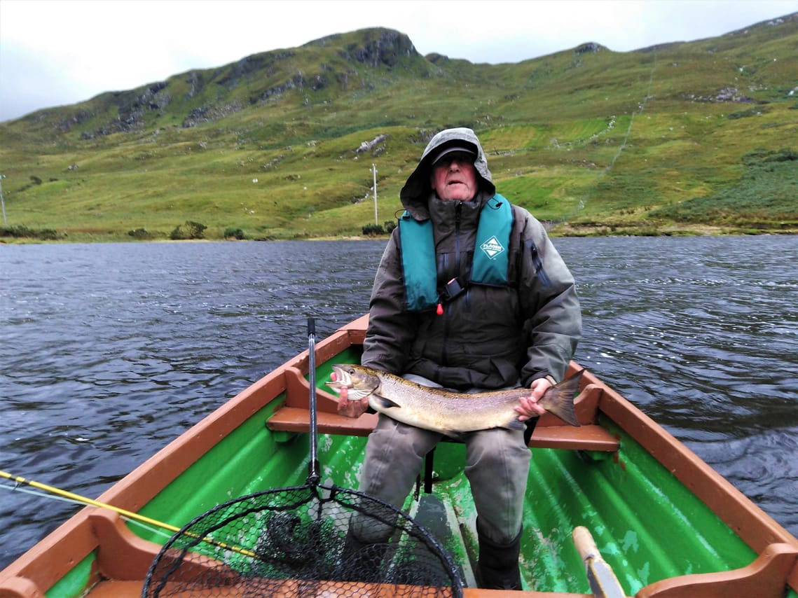 Wild brown trout fly fishing on a Connemara lough. Galway. Private guided.  5