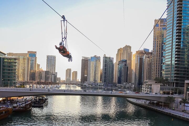 Dubai : XLine Marina, Experience the World’s Longest Urban Zipline!