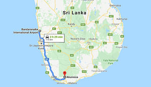 Colombo Airport (CMB) to Akuressa City Private Transfer