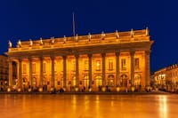 Rally in town in Bordeaux in December