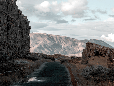 Almannagjá rift in Thingvellir National Park