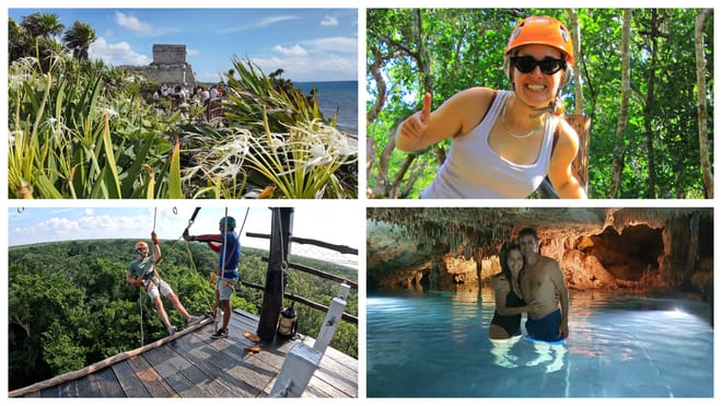 Playa del Carmen Jungle Tour: Tulum, Cenote Snorkeling and Ziplining