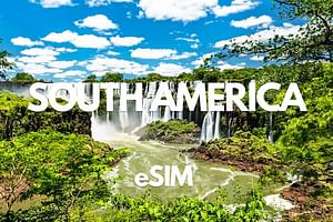 South America 10 Countries eSIM : 500MB per Day to 10GB- 30Days