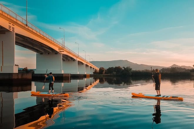 SUP Sun Experience — Abfahrt auf dem Rio Lima ab Ponte de Lima – image 16