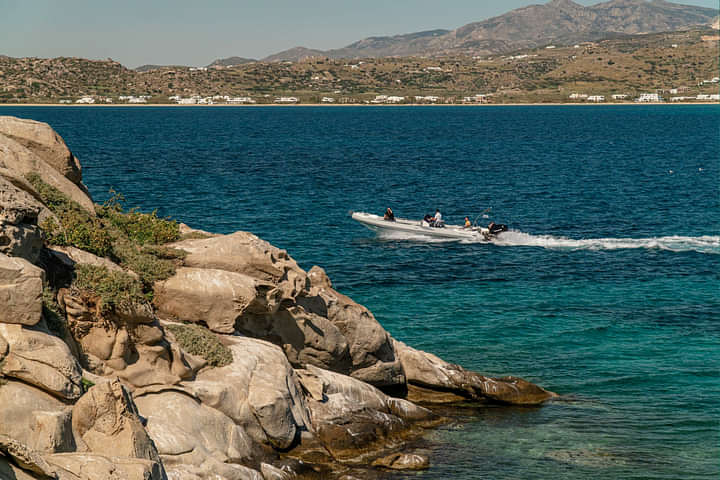 The Marvel 930 RIB speed boat travelling in the sea