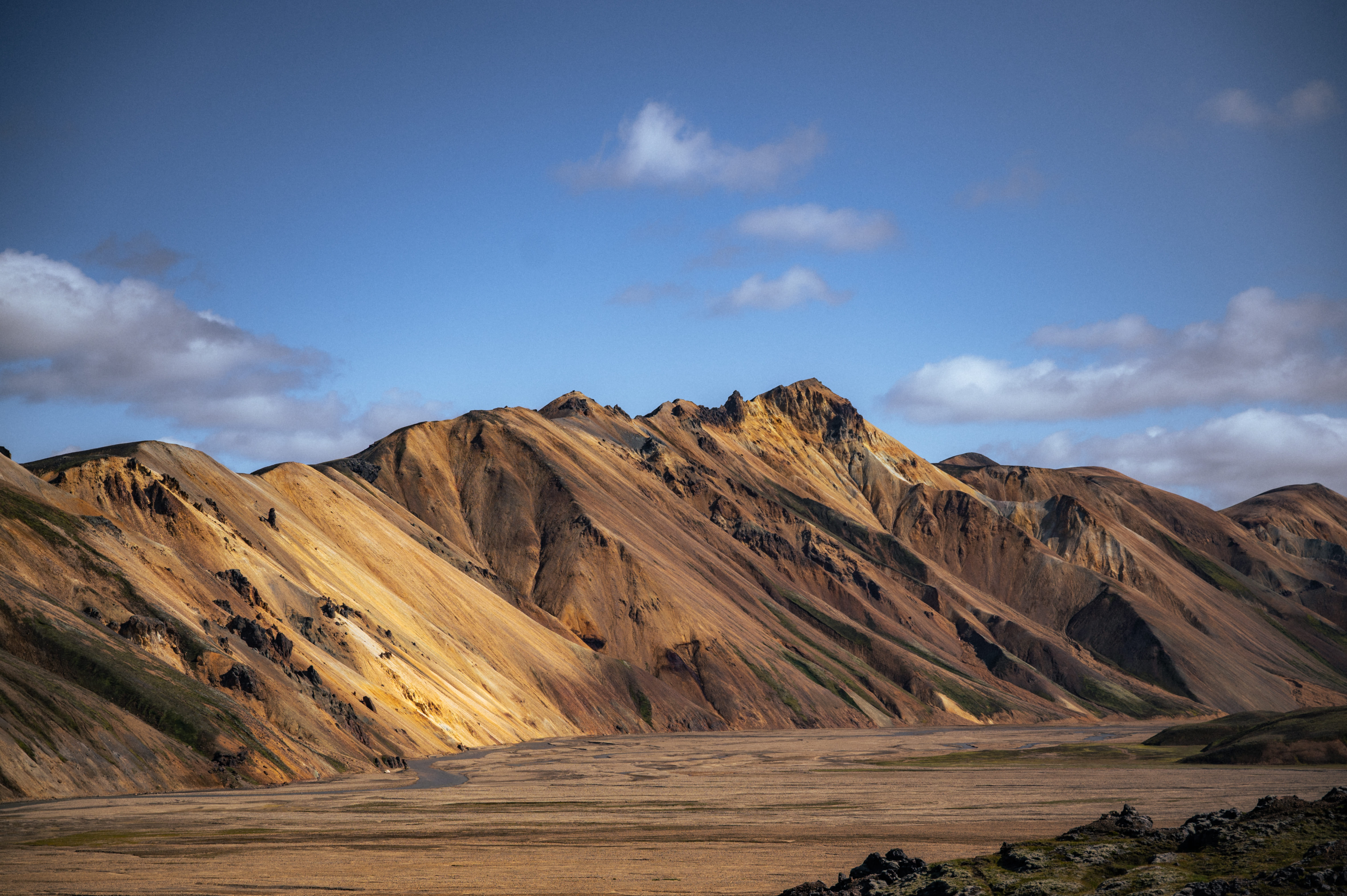 Stunning colorful rhyolite mountains in Landmannalaugar nature reserve, Iceland