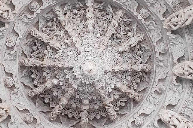At the Top view inside of Temple