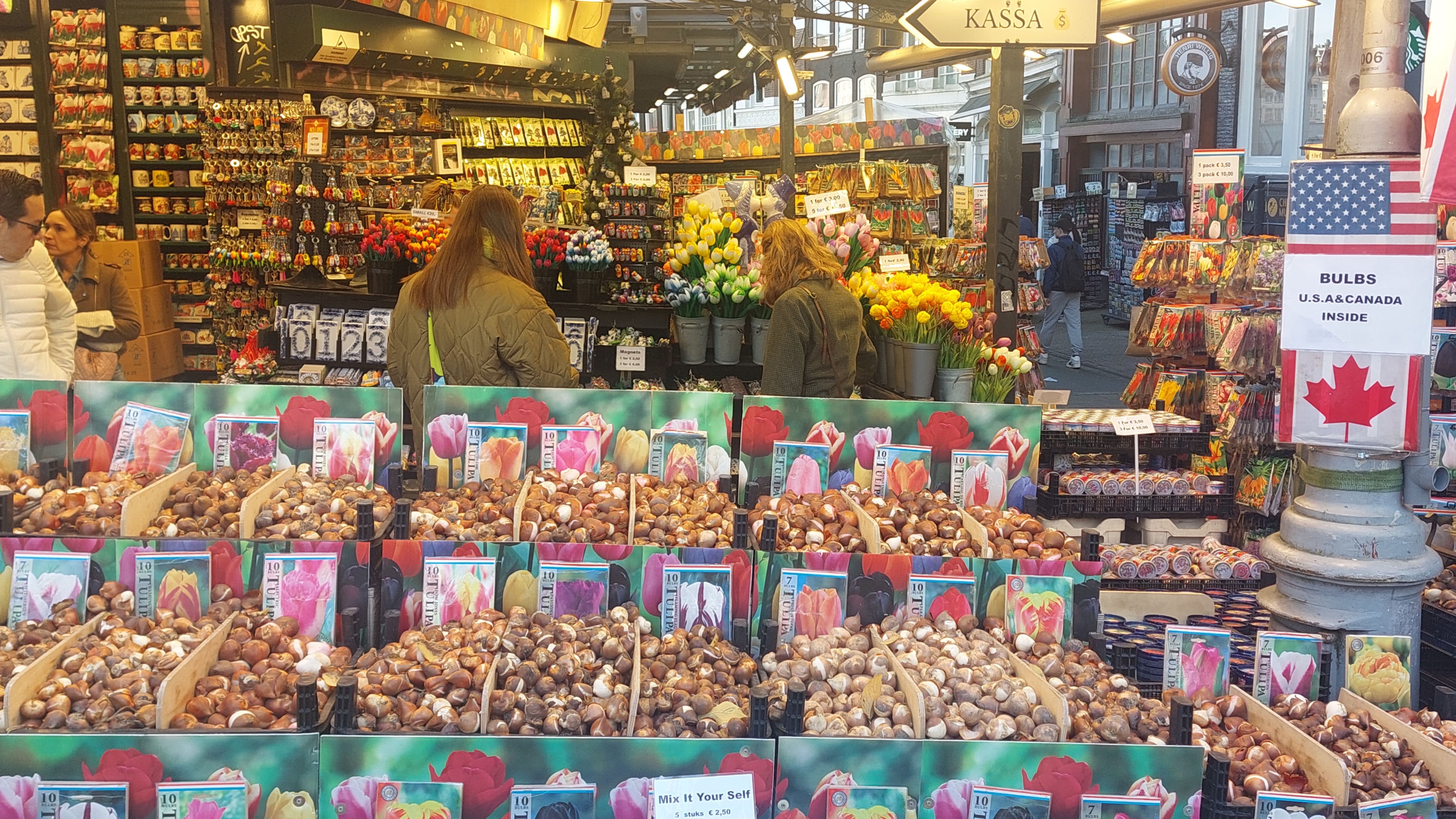 Tulip bulbs at the flower market in Amsterdam