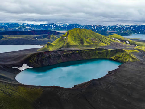 Hnausapollur Volcanic crater it is also named Bláhylur