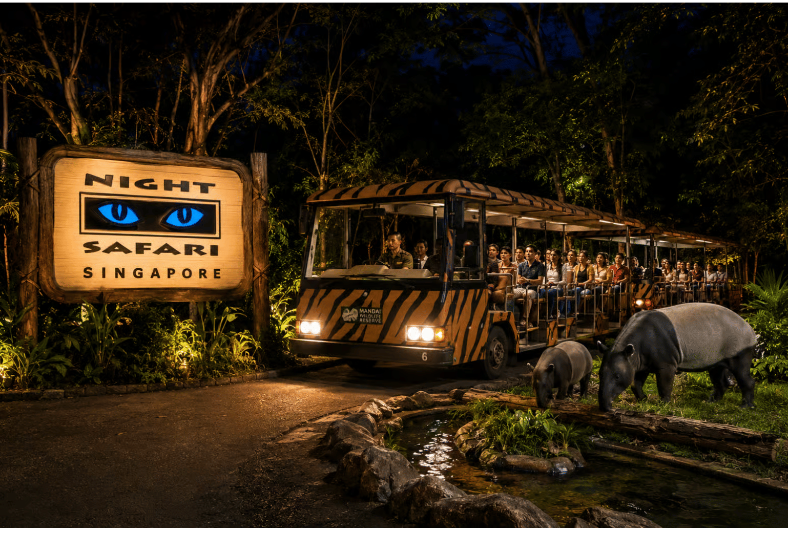 Night Safari tram