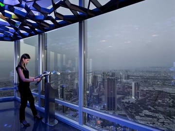 Burj Khalifa 125 floor with the Cafe Treat