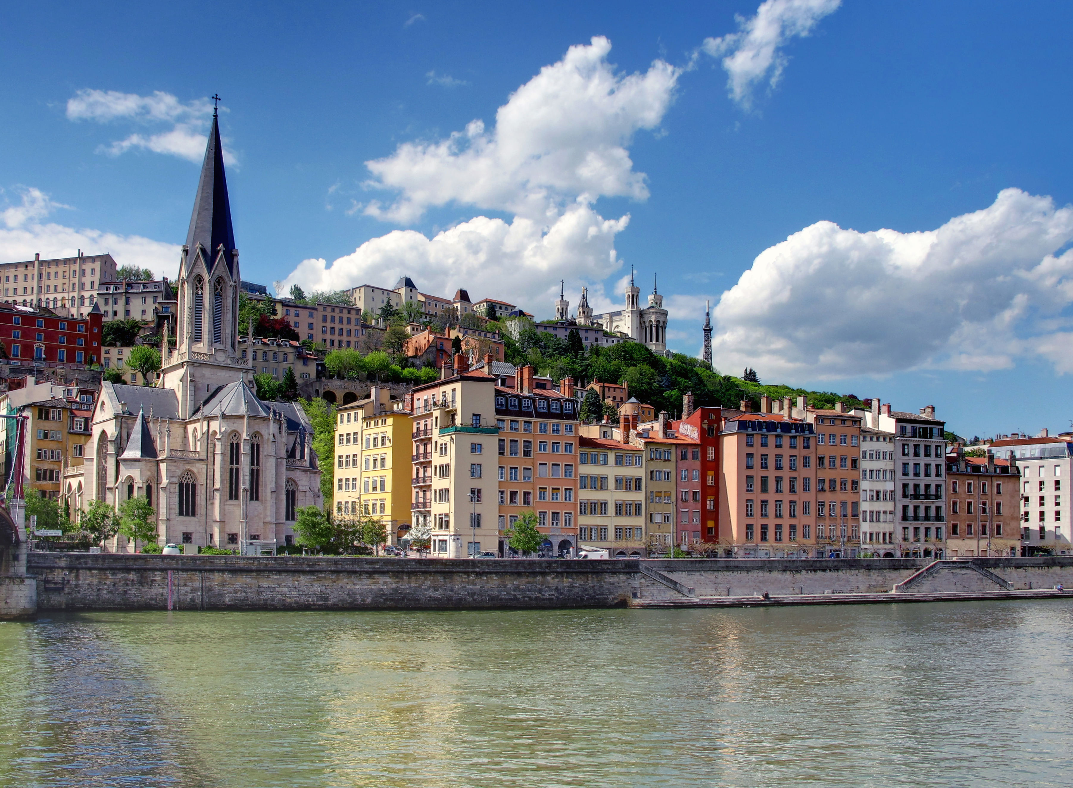 View of St.Georges District in Old Lyon