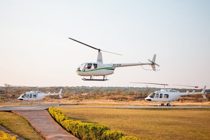 15 minutes scenic helicopter flight above Victoria Falls-Zimbabwe