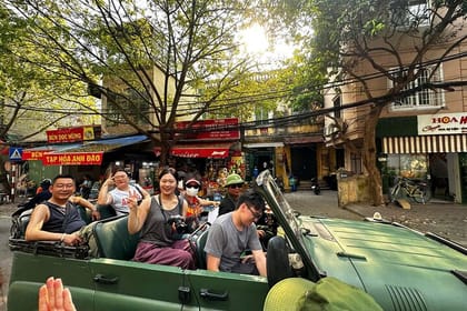 Hanoi Army Jeep Tour with Food and Culture Sightseeing