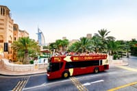 "The Big Bus Tour effortlessly cruises through Dubai, providing travelers with the perfect way to explore the city's attractions."