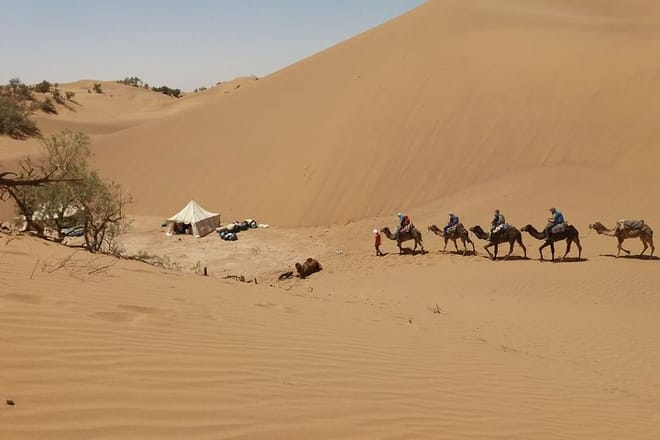 camp in sahara morocco