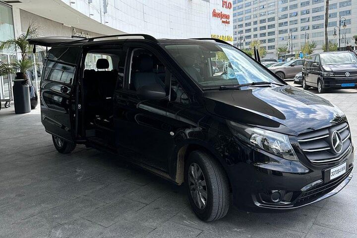 Luxury private vehicle ready for your cross-continental adventure from Spain to Morocco.