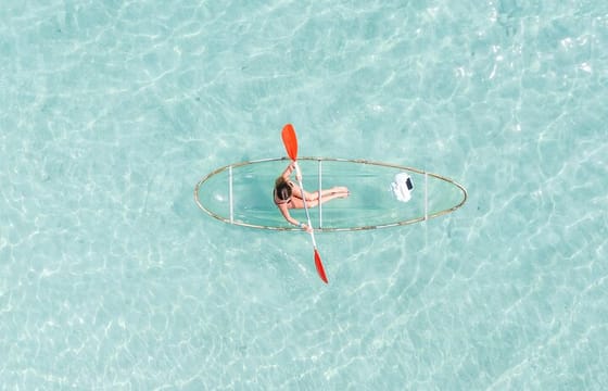 Transparent Kayak Adventure and Drone Experience in Zanzibar