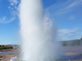 The geyser Strokkur captured during an eruption