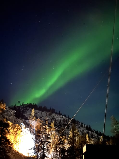 Aurora Adventure: Zipline & climbing adventure under the northern lights