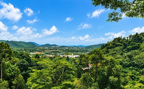 Phuket Flying Hanuman Zipline & Abseil with Hotel Transfer
