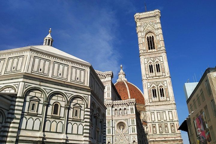 The Baptistery of St. John on the foreground; on the background the Santa Maria del Fiore Cathedral and Giotto's BellTower 