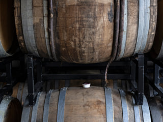 A picture of two brewing barrels