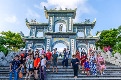 Da Nang City Tour from Tien Sa Port with Marble Mountains Visit