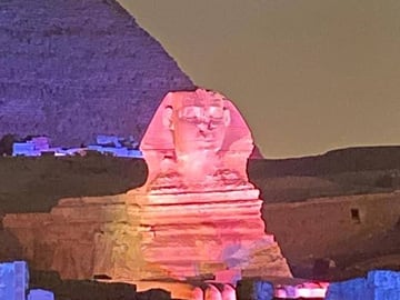 Pyramids At Night