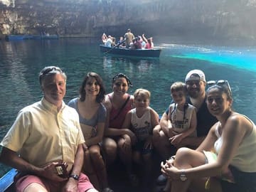 Happy customers at Melissani Lake