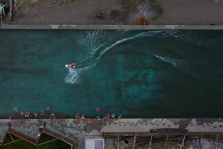 Ride hot geothermal while your friends are chilling near by.