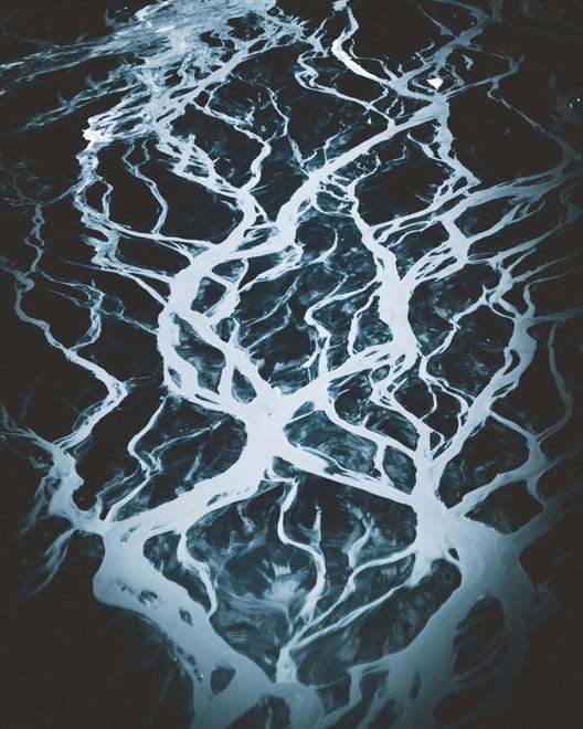 patterns of the river deltas