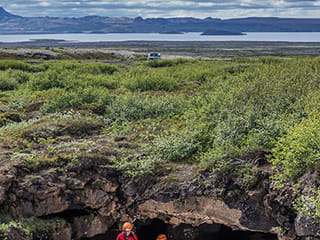 Caving tours in Icelandic lava fields