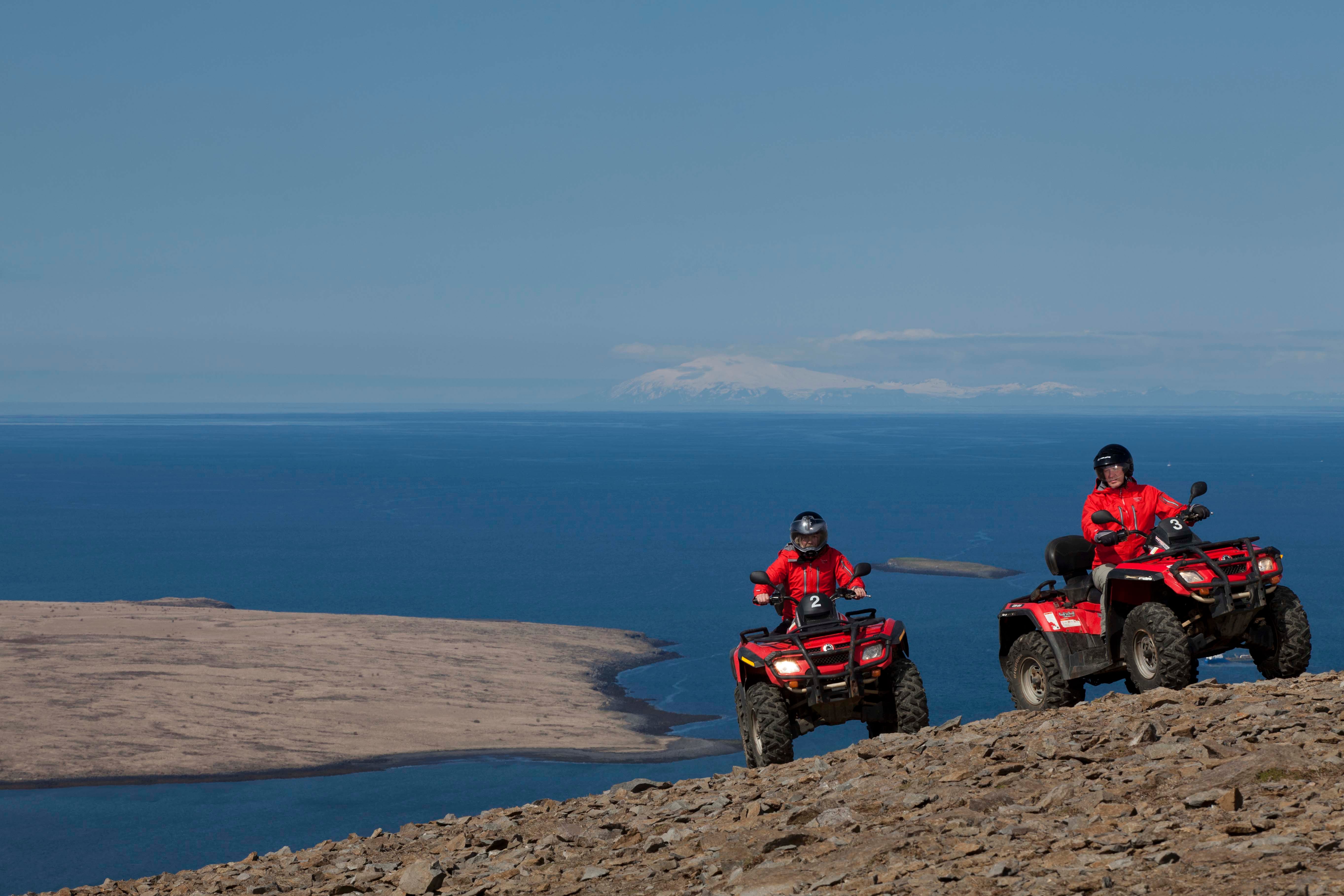 ATV riding as part of the Fast Lava day tour from Reykjavik 