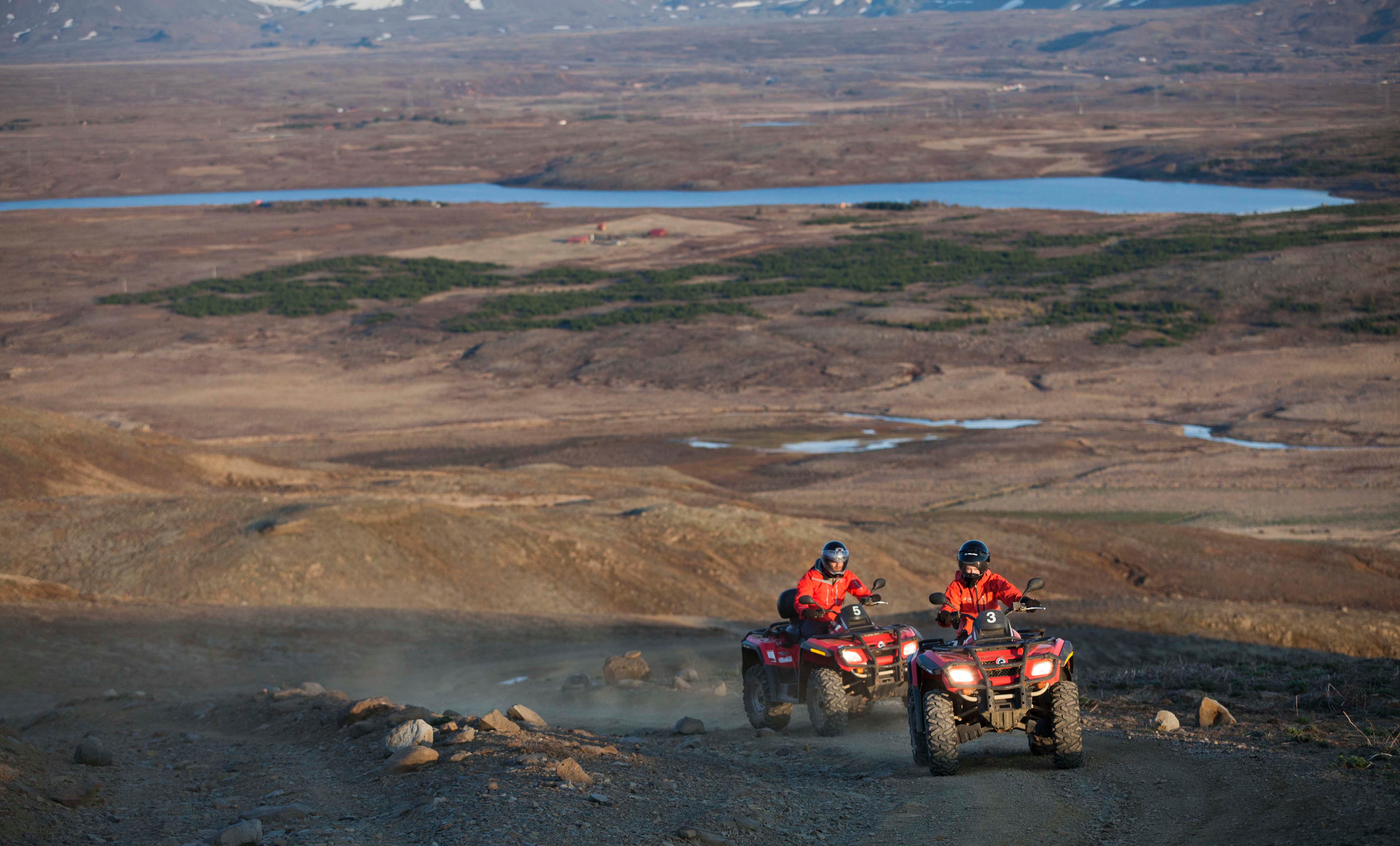 ATV riding as part of the Fast Lava day tour from Reykjavik 