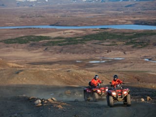 ATV riding as part of the Fast Lava day tour from Reykjavik