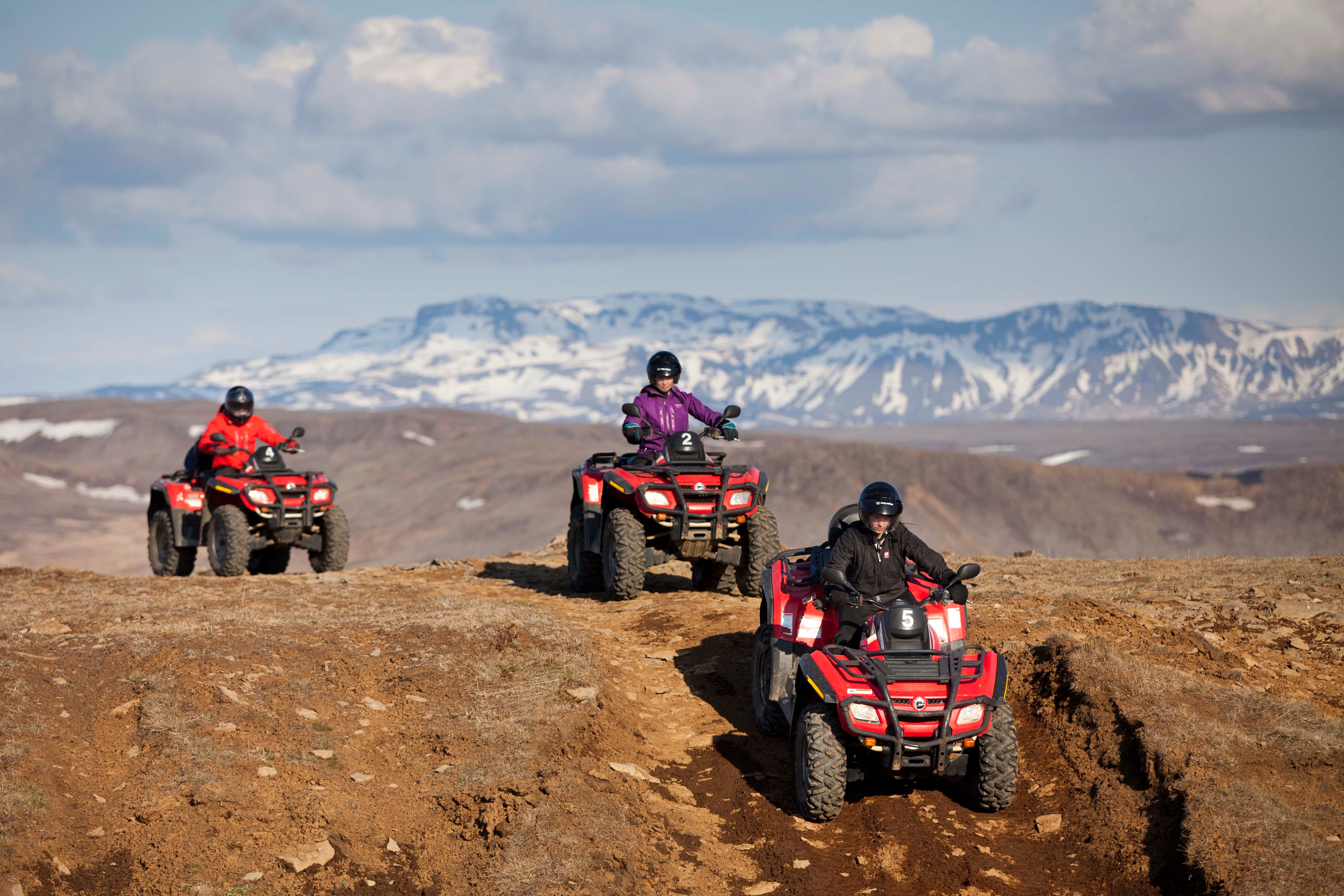 ATV riding as part of the Fast Lava day tour from Reykjavik 