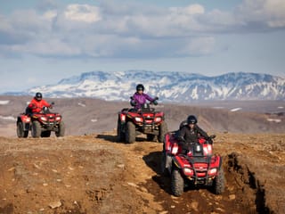ATV riding as part of the Fast Lava day tour from Reykjavik