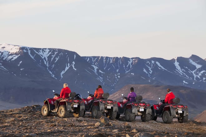 ATV riding as part of the Fast Lava day tour from Reykjavik 