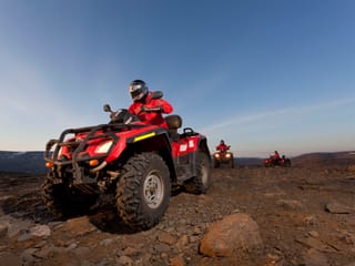 ATV riding as part of the Fast Lava day tour from Reykjavik